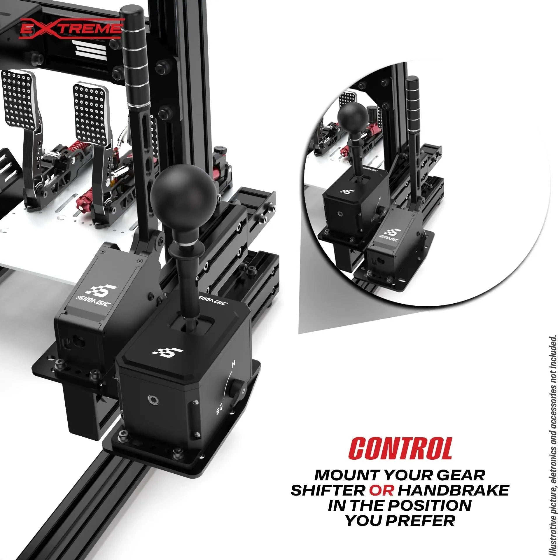 HANDBRAKE ADD-ON FOR GEAR SHIFTER MOUNT AX80 - Extreme Simracing