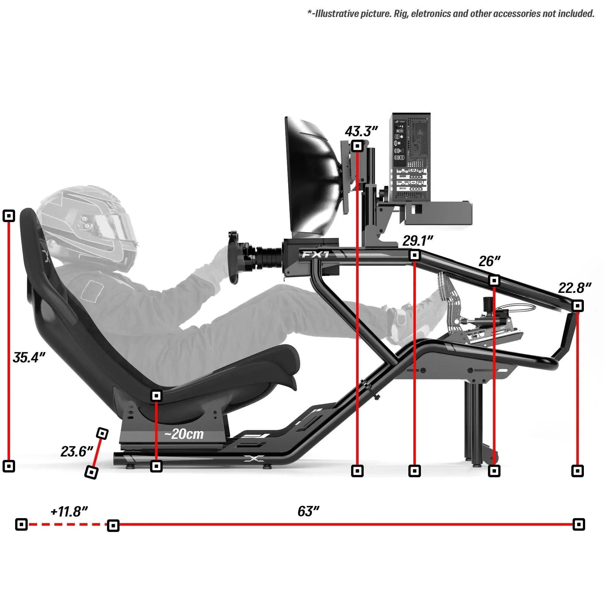 INTEGRATED TV STAND FX1 - Extreme Simracing