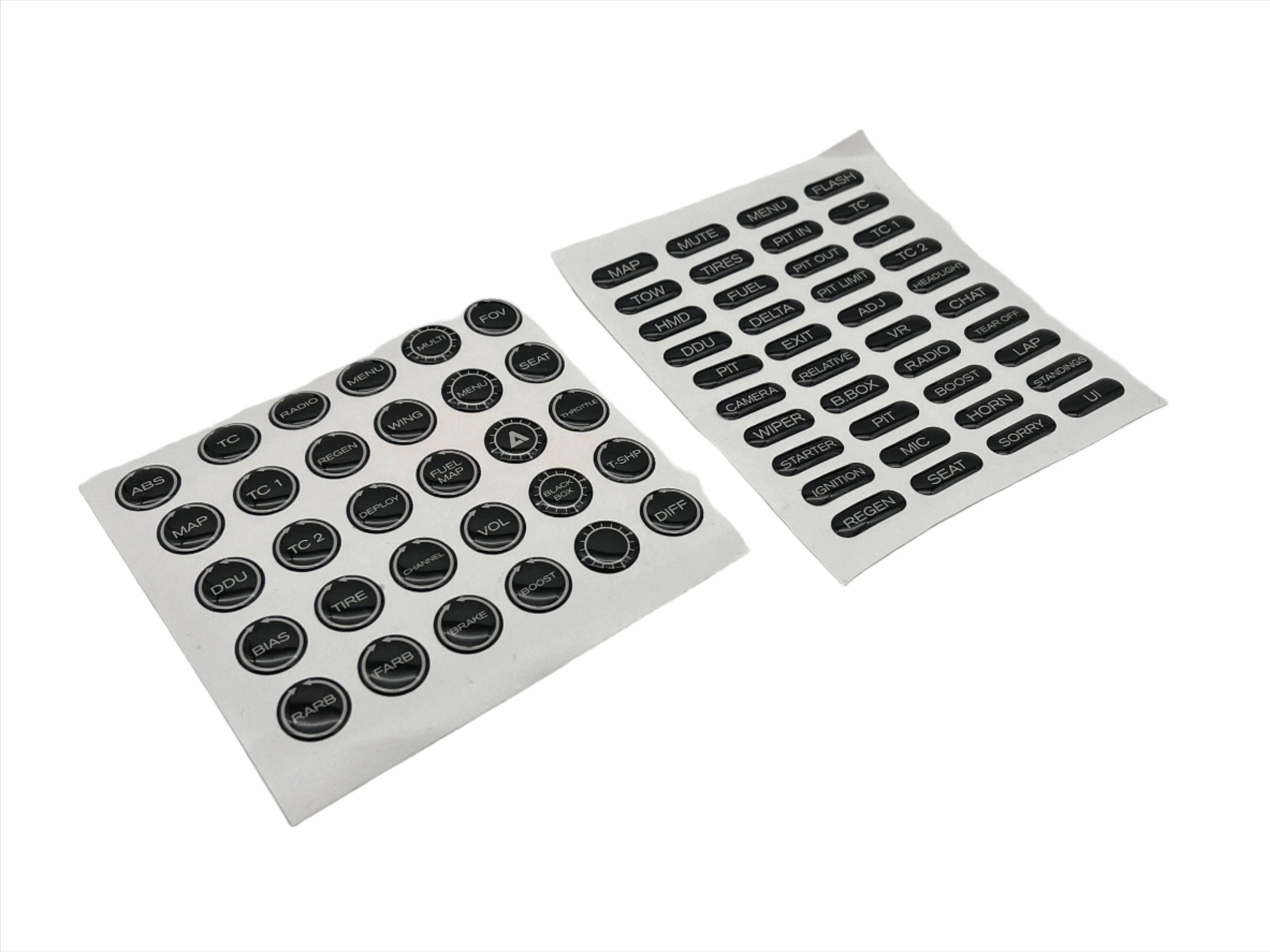 Premium Gloss Domed Sim Racing Sticker Kit Apex Sim Racing