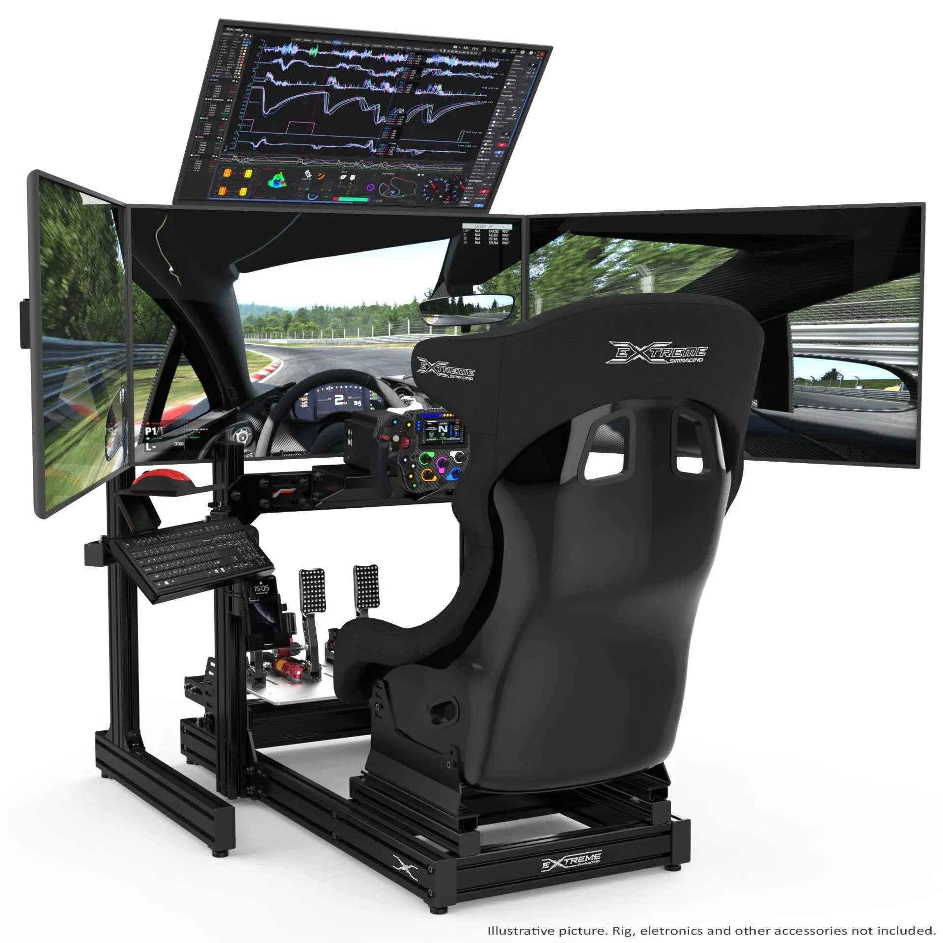 TOP SCREEN ADD-ON FOR ALUMINUM PROFILE TV STAND - Extreme Simracing