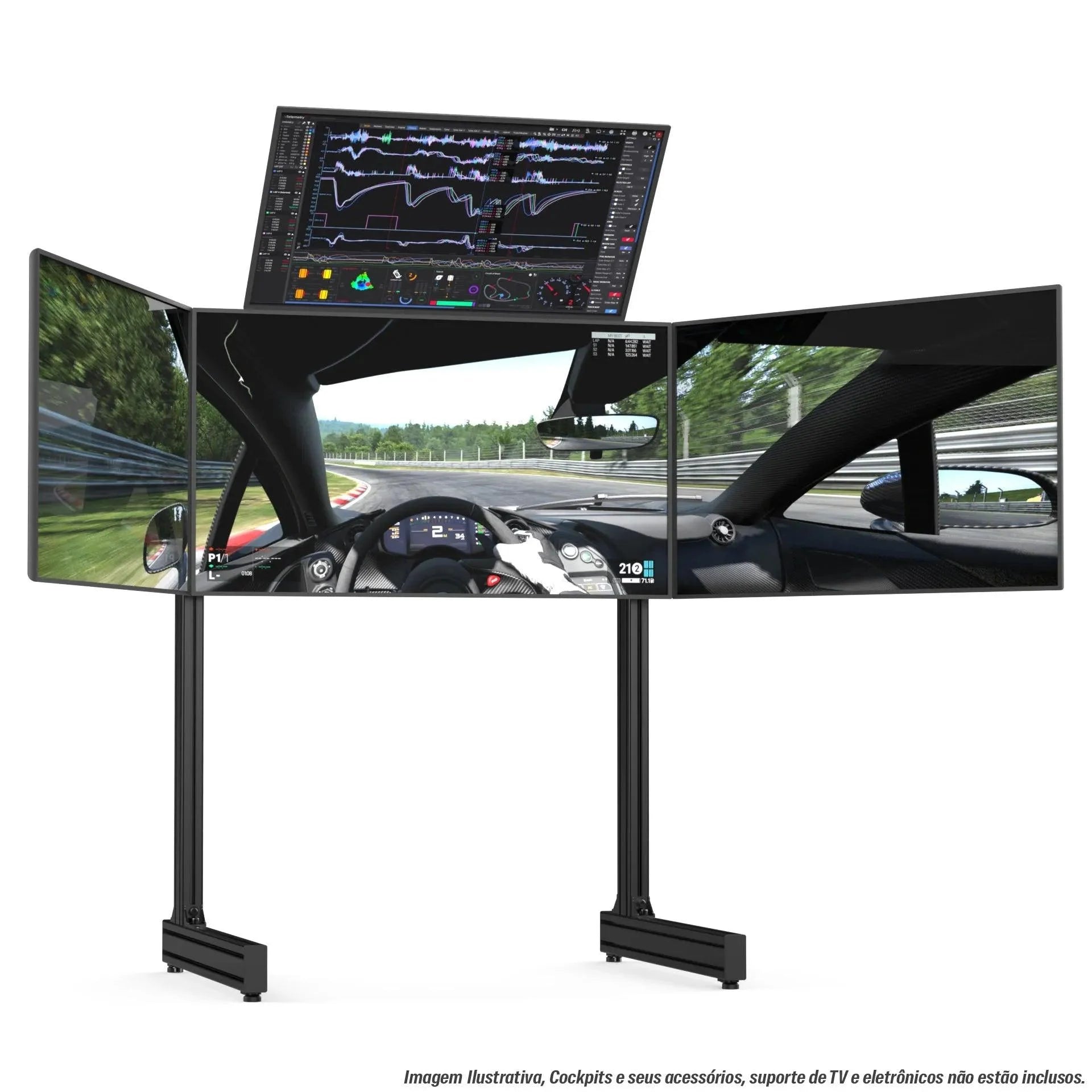 TOP SCREEN ADD-ON FOR ALUMINUM PROFILE TV STAND - Extreme Simracing