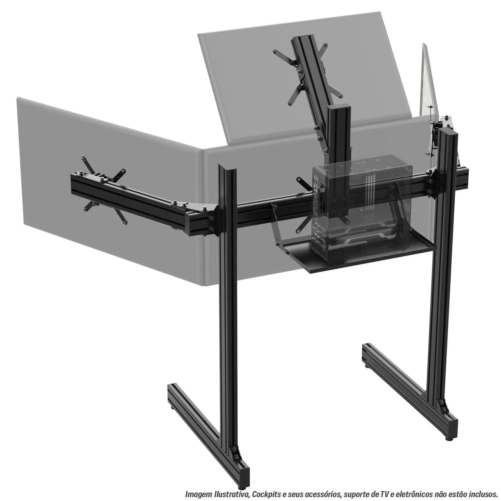 TOP SCREEN ADD-ON FOR ALUMINUM PROFILE TV STAND - Extreme Simracing