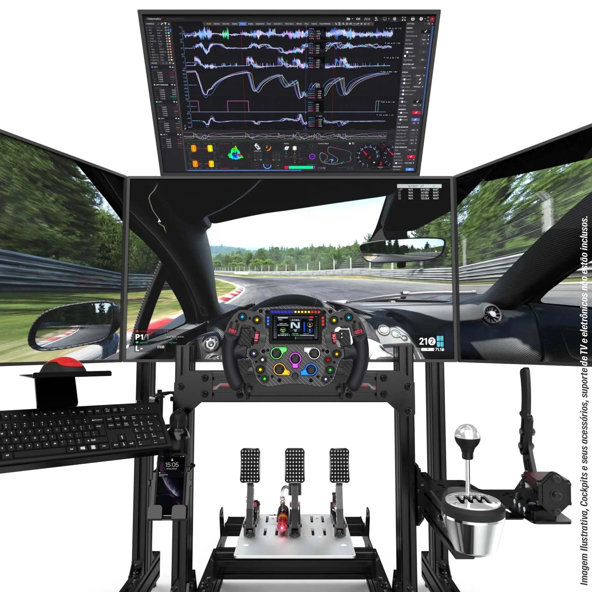 TOP SCREEN ADD-ON FOR ALUMINUM PROFILE TV STAND - Extreme Simracing