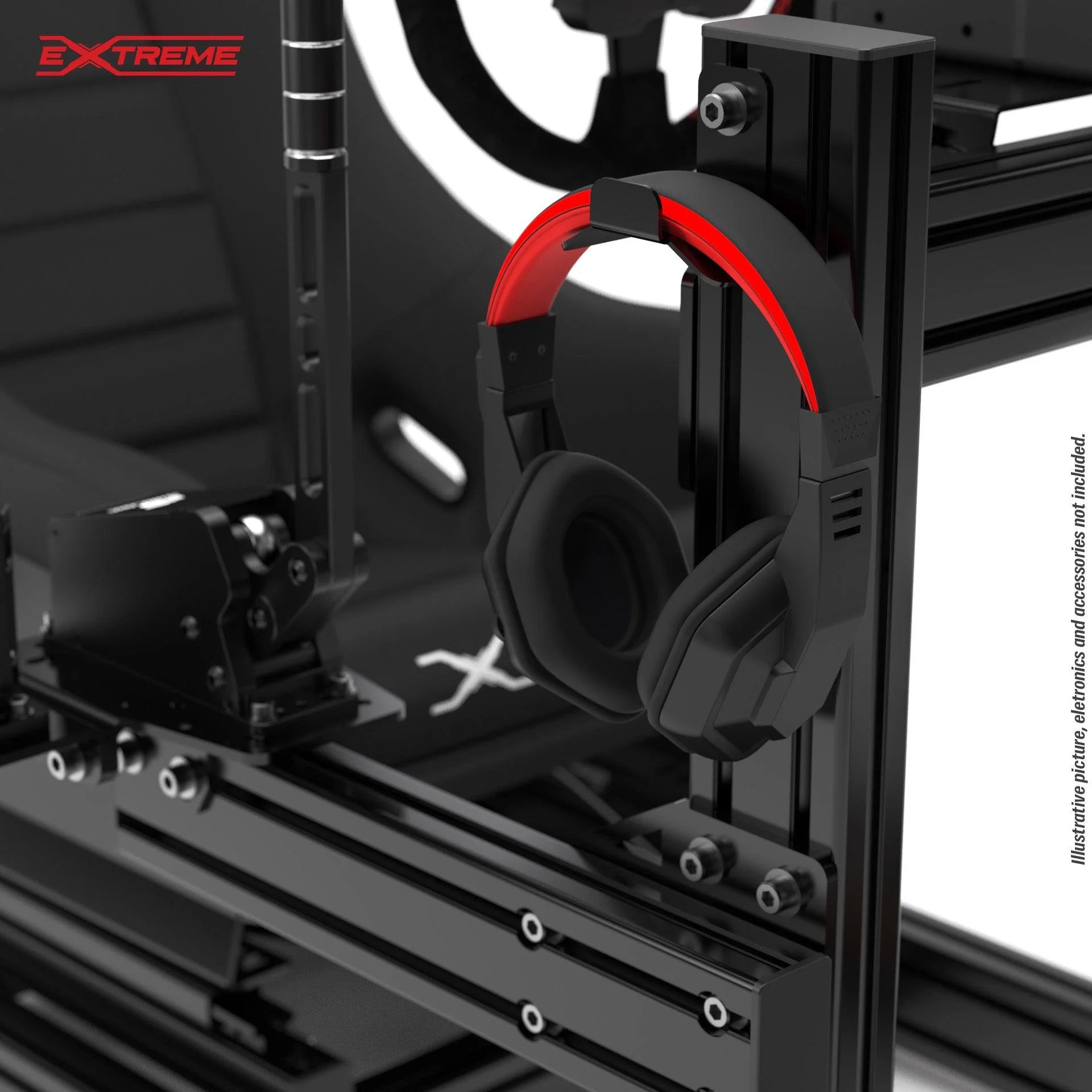 UNIVERSAL HEADSET HOLDER FOR ALUMINIUM SIM RIGS - Extreme Simracing