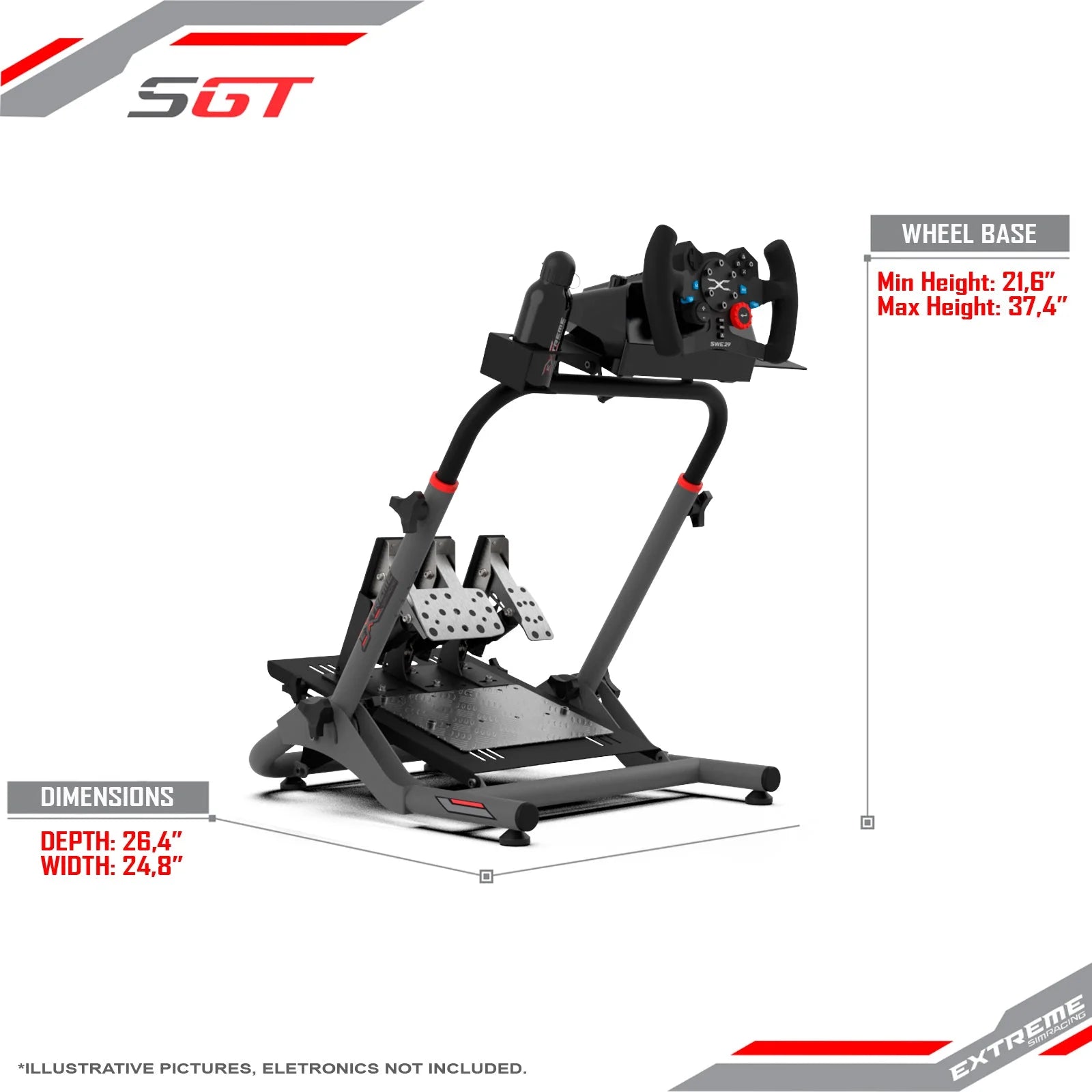 WHEEL STAND SGT (WHEEL LOCKS INCLUDED) Extreme Simracing