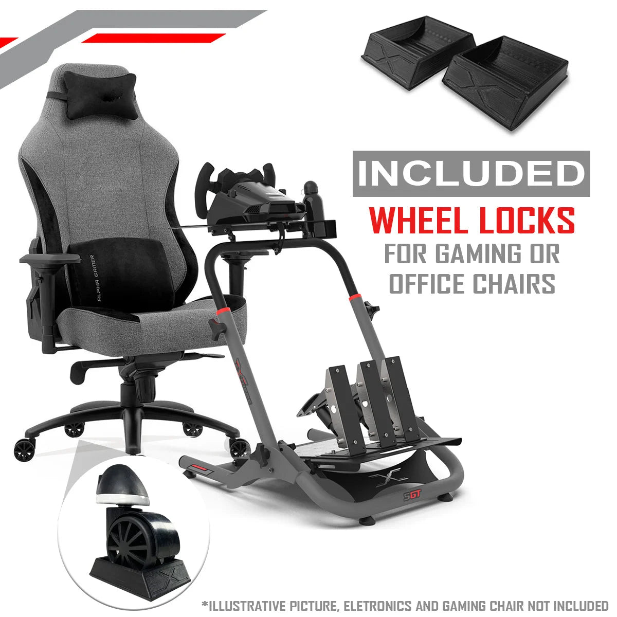 WHEEL STAND SGT (WHEEL LOCKS INCLUDED) Extreme Simracing