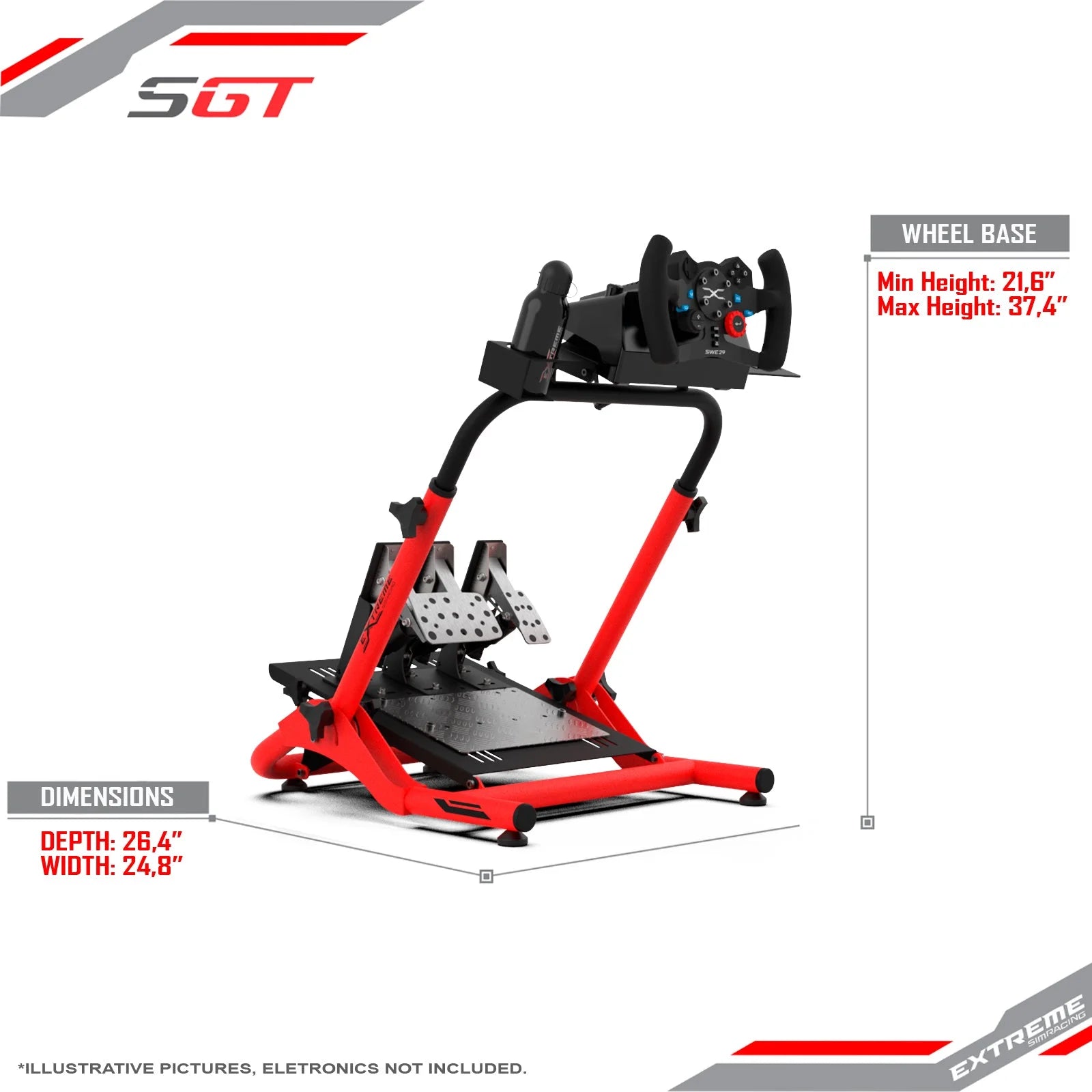 WHEEL STAND SGT (WHEEL LOCKS INCLUDED) Extreme Simracing