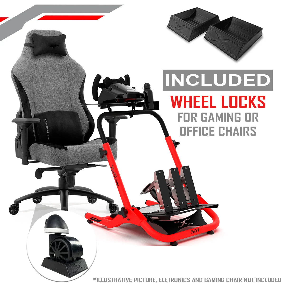 WHEEL STAND SGT (WHEEL LOCKS INCLUDED) Extreme Simracing