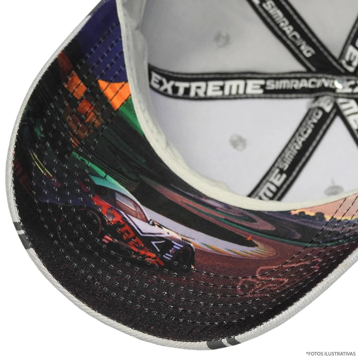 ESR GREY CAP CURVED TAB - Extreme Simracing