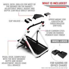 WHEEL STAND SXT V2 WHITE EDITION (WHEEL LOCKS INCLUDED)