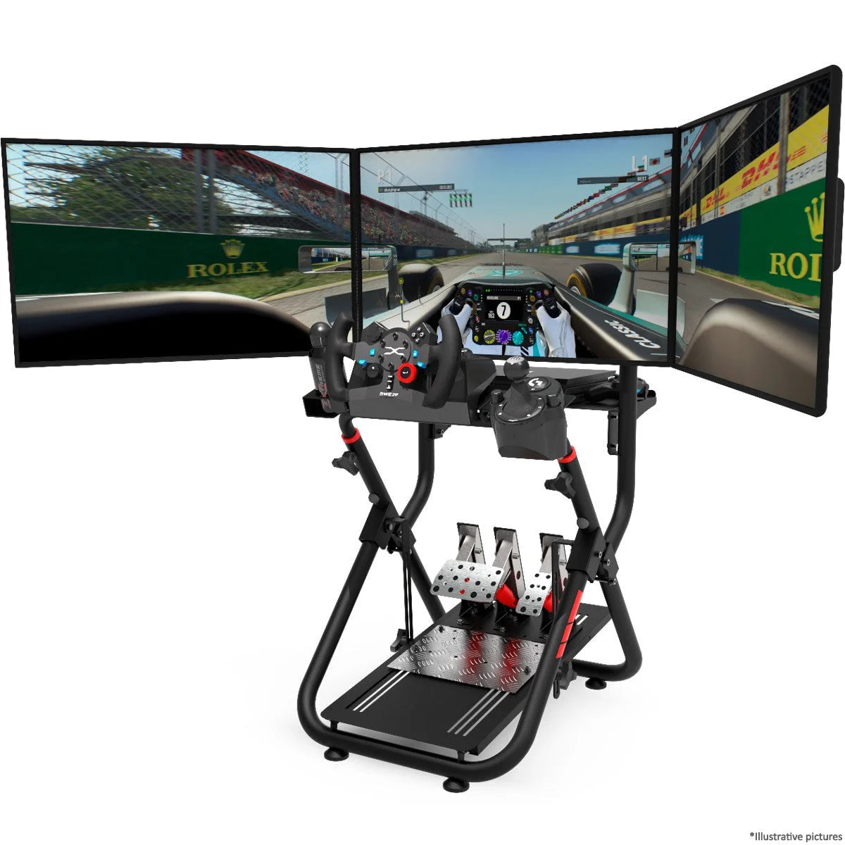 TV STAND TRIPLE SCREEN - FITS SXT V2 MODEL - Extreme Simracing
