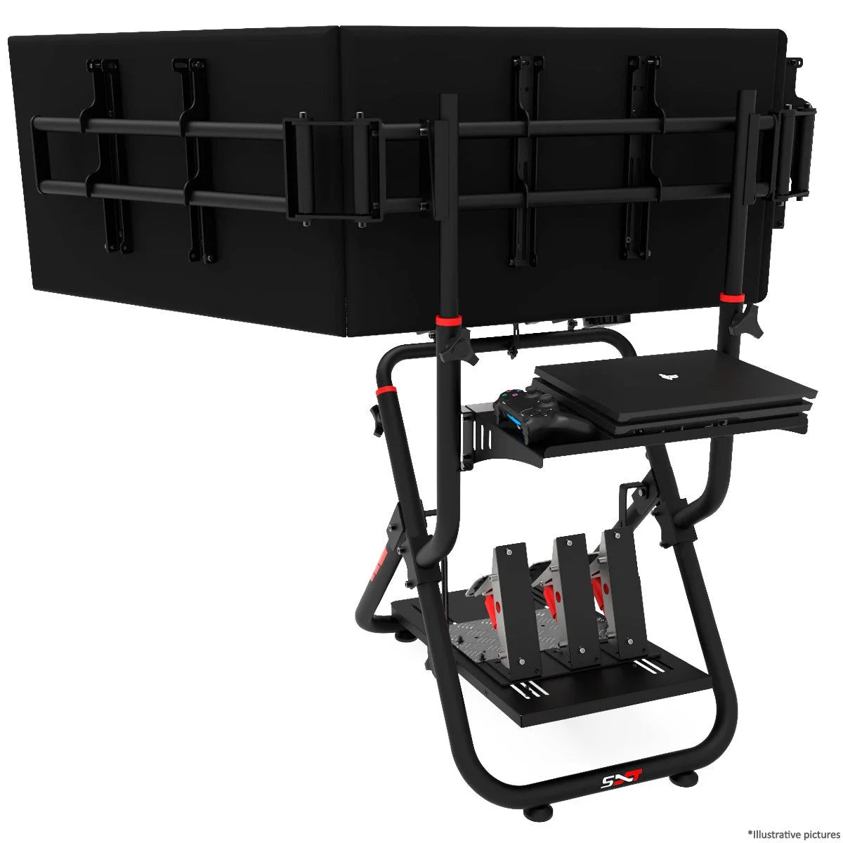 TV STAND TRIPLE SCREEN - FITS SXT V2 MODEL - Extreme Simracing