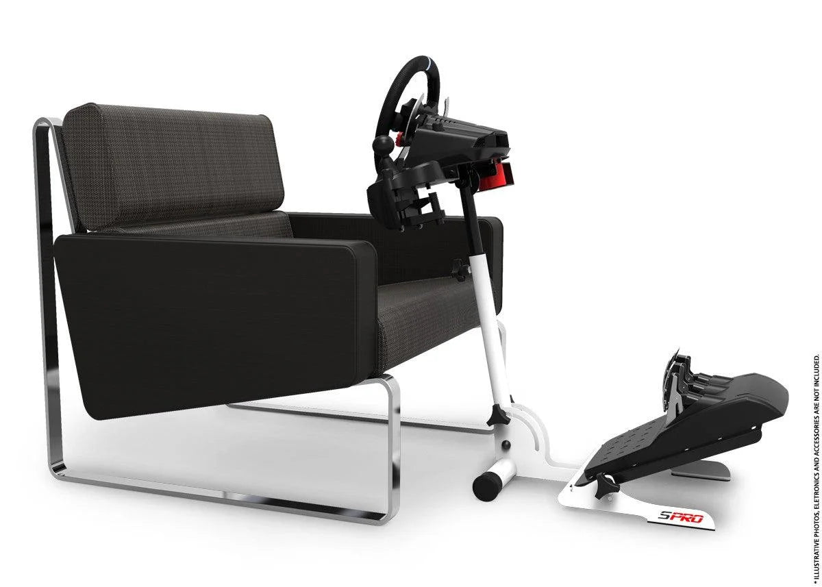 WHEEL STAND WHITE EDITION SPRO - Extreme Simracing