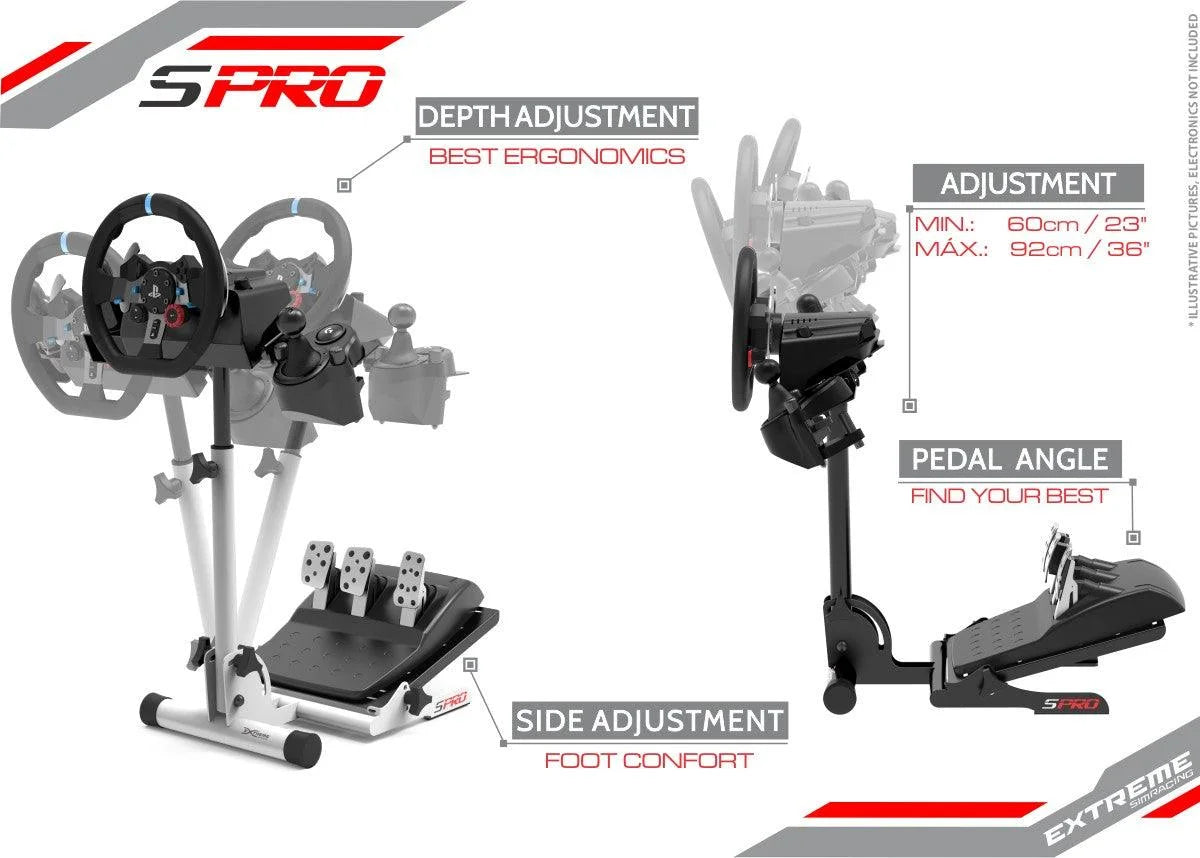WHEEL STAND WHITE EDITION SPRO - Extreme Simracing